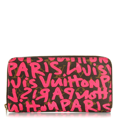 Louis Vuitton Monogram Graffiti Zippy Wallet Fuchsia 1 of 13