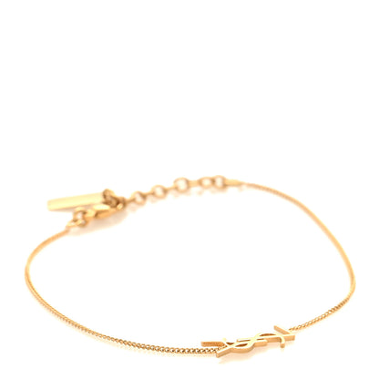 Saint Laurent Brass Monogram Charm Bracelet 1 of 4