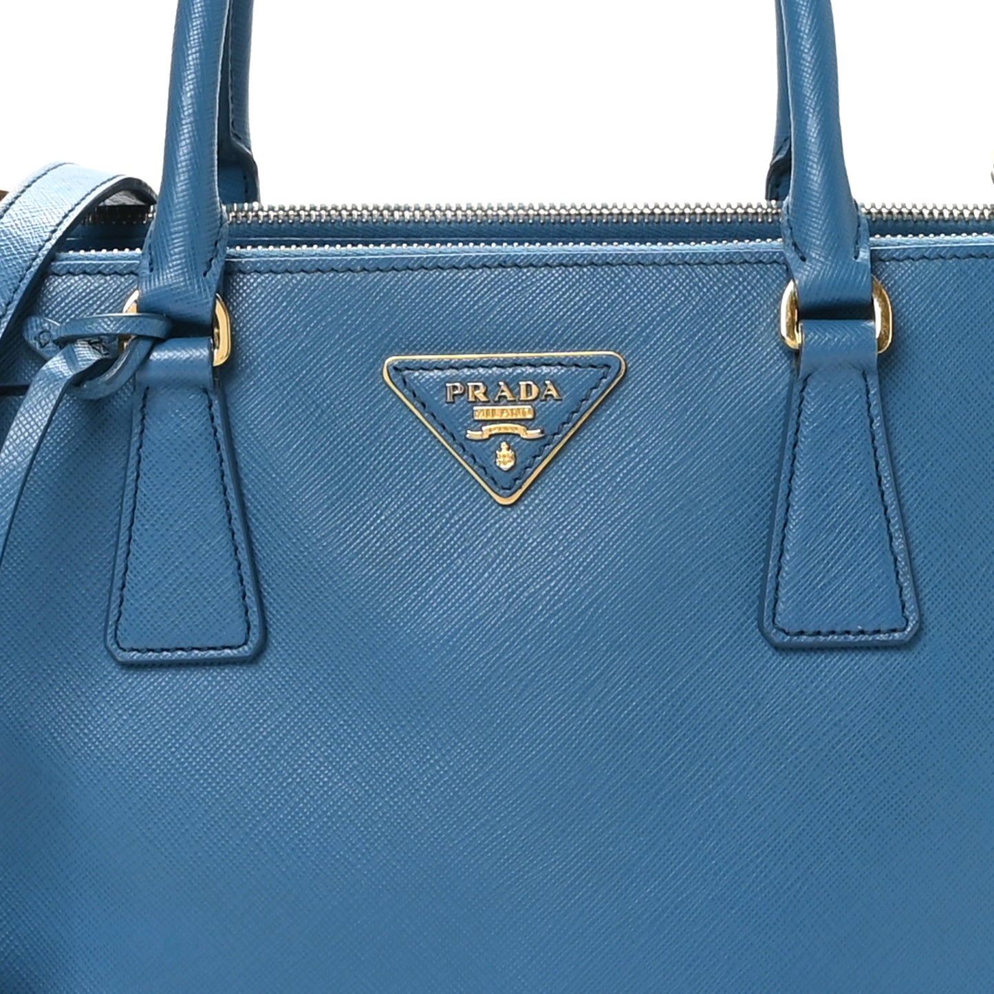 Saffiano Small Galleria Double Zip Tote Cobalto