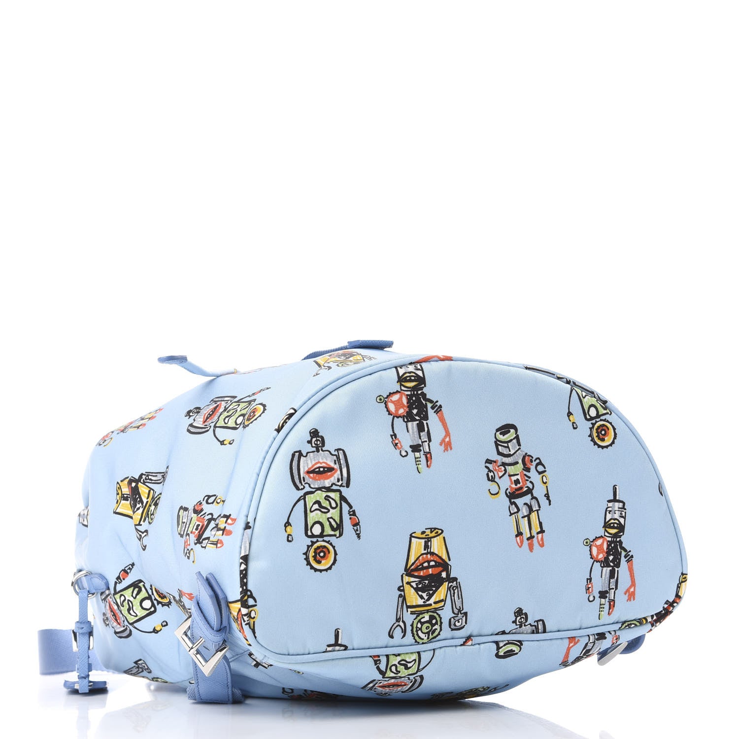 Prada Tessuto Nylon Saffiano Robot Cinch Backpack Astrale 3 of 10