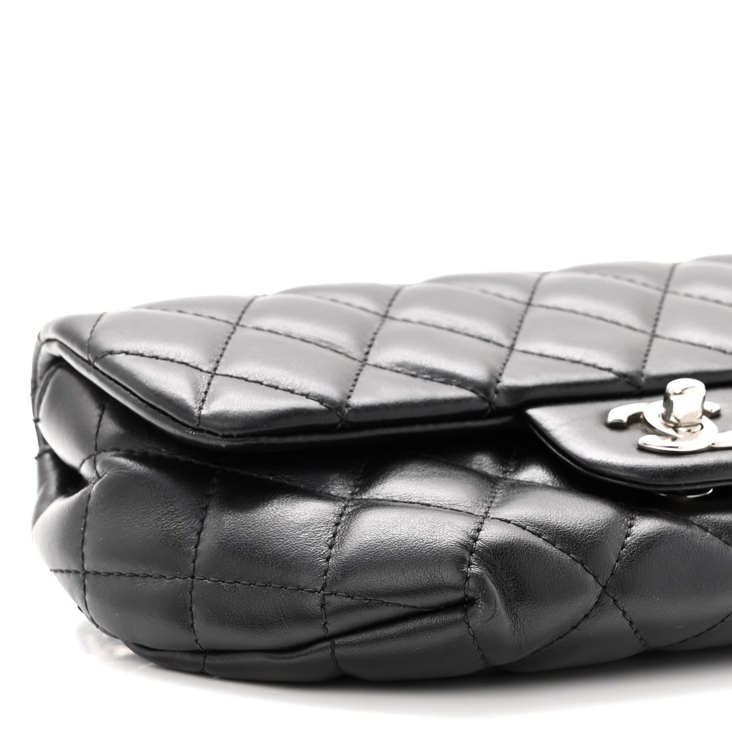 Chanel Calfskin Quilted CC Uniform Flap Belt Bag Black 9 of 10