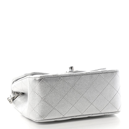 Chanel Metallic Lambskin Quilted Mini Square Flap Silver 4 of 9