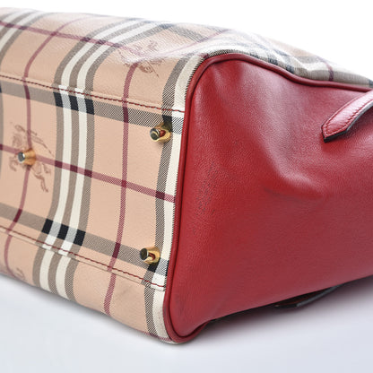 Burberry Haymarket Check Small Canterbury Tote Red 13 of 16