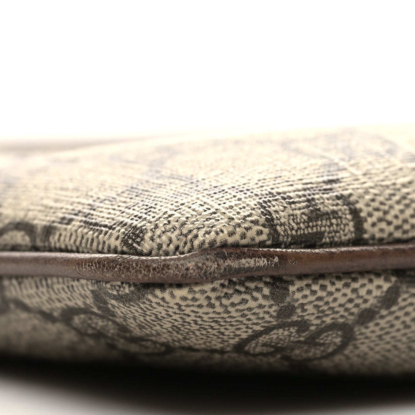 GG Supreme Monogram Large Ophidia Pouch Clutch Brown