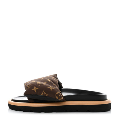 Louis Vuitton Nylon Monogram Pool Pillow Comfort Mule 40 Cacao Brown 1 of 8