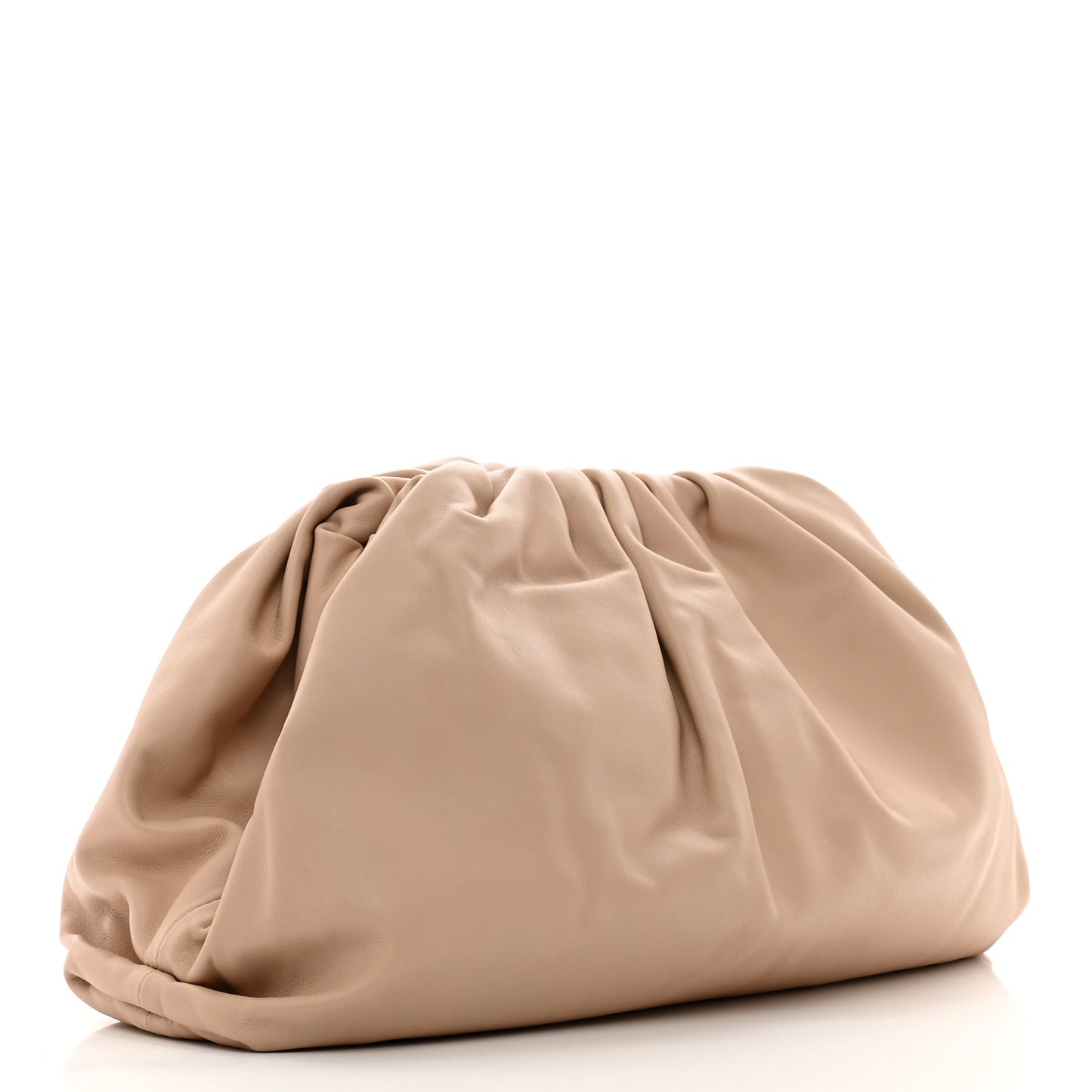 Smooth Butter Calf The Pouch Oversized Clutch Nude