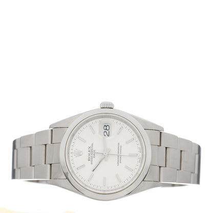 Rolex Stainless Steel 34mm Oyster Perpertual Date Watch Silver 15200 2 of 4