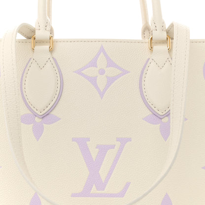 Louis Vuitton Empreinte Monogram Giant Onthego MM Latte Bubble Tea 7 of 9