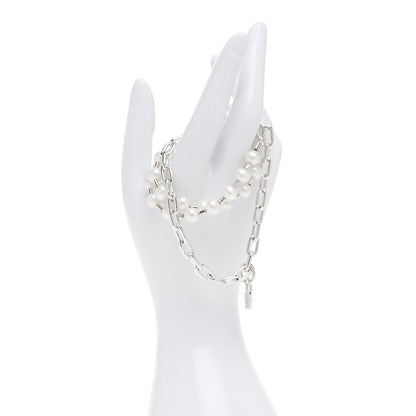 Tiffany Sterling Silver Freshwater Cultured Pearl HardWear Lock Bracelet 2 of 7