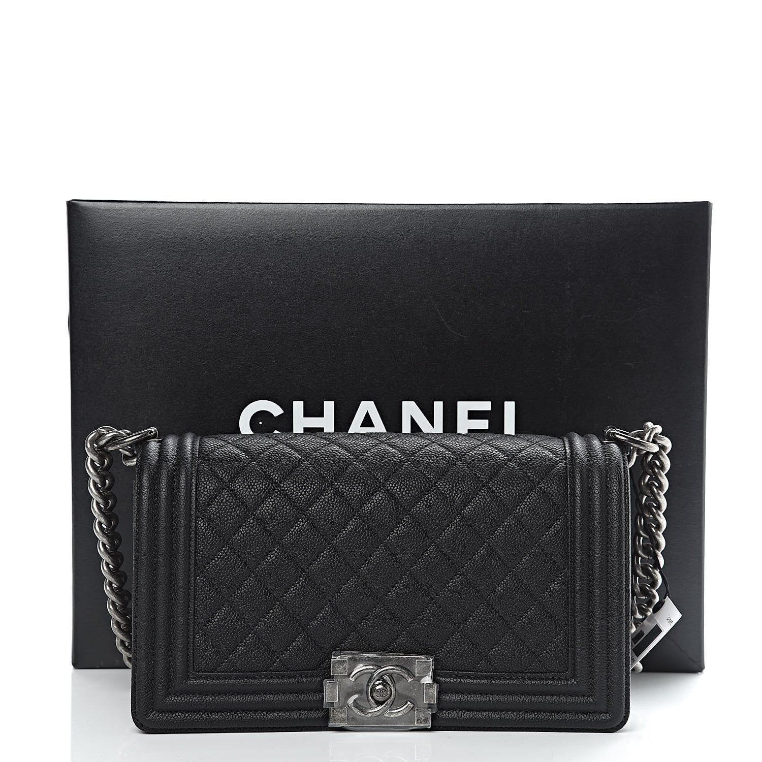 Chanel Caviar Quilted Medium Boy Flap Black 11 of 11