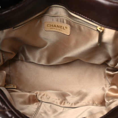 Chanel Lambskin Bubble Quilt Accordion Flap Dark Brown 5 of 10