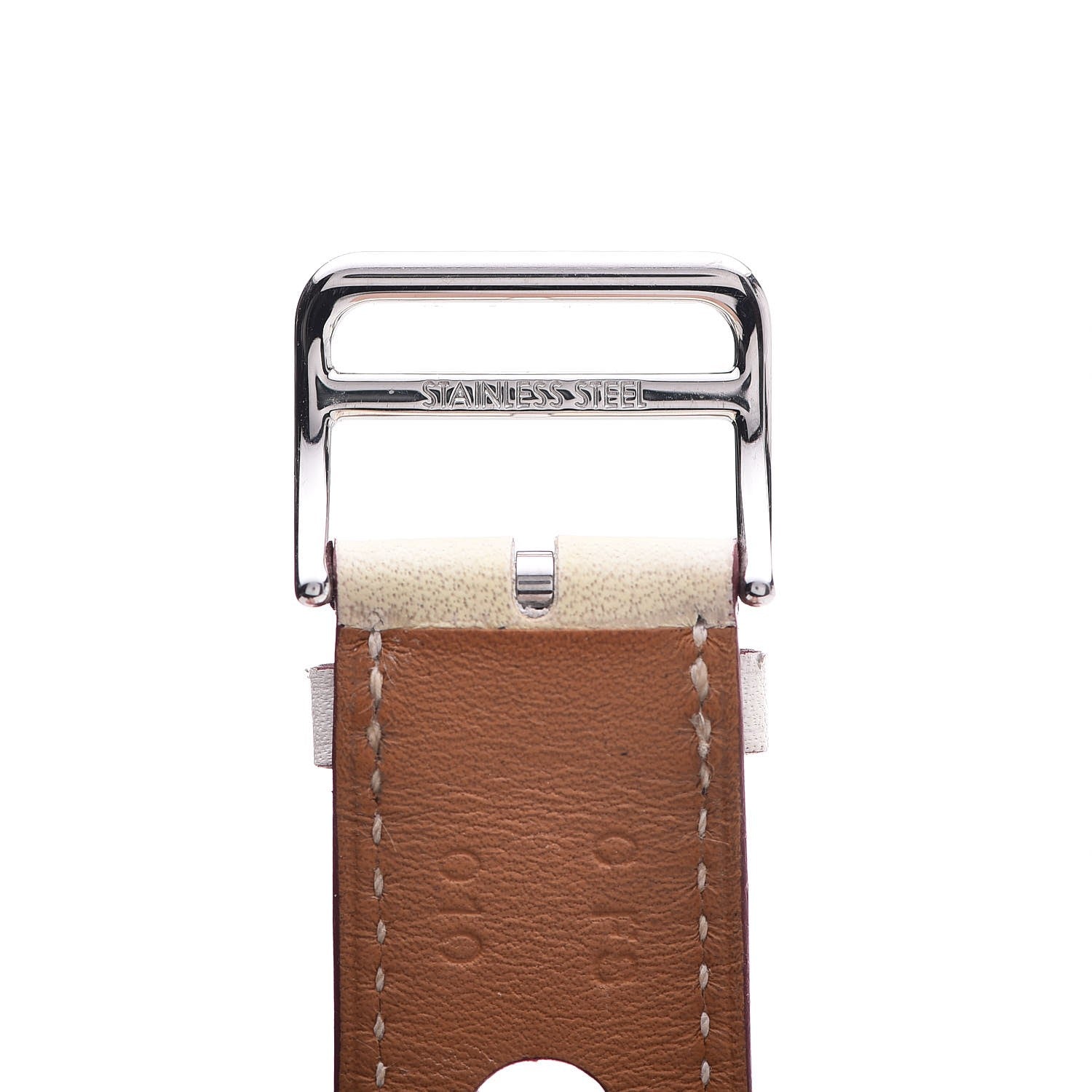 Hermes 42mm Apple Watch Single Tour Rallye Band White Rouge H 5 of 8