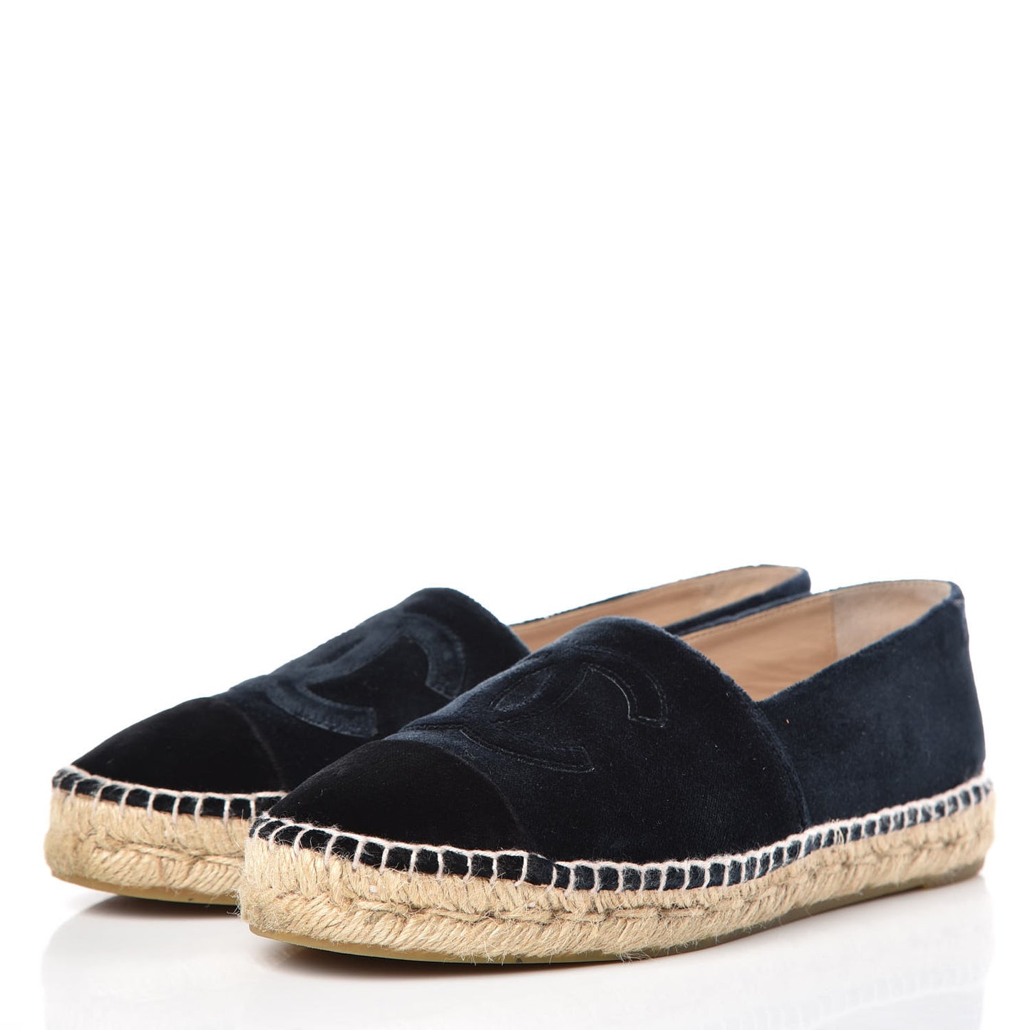 Velvet CC Espadrilles 38 Dark Navy Black