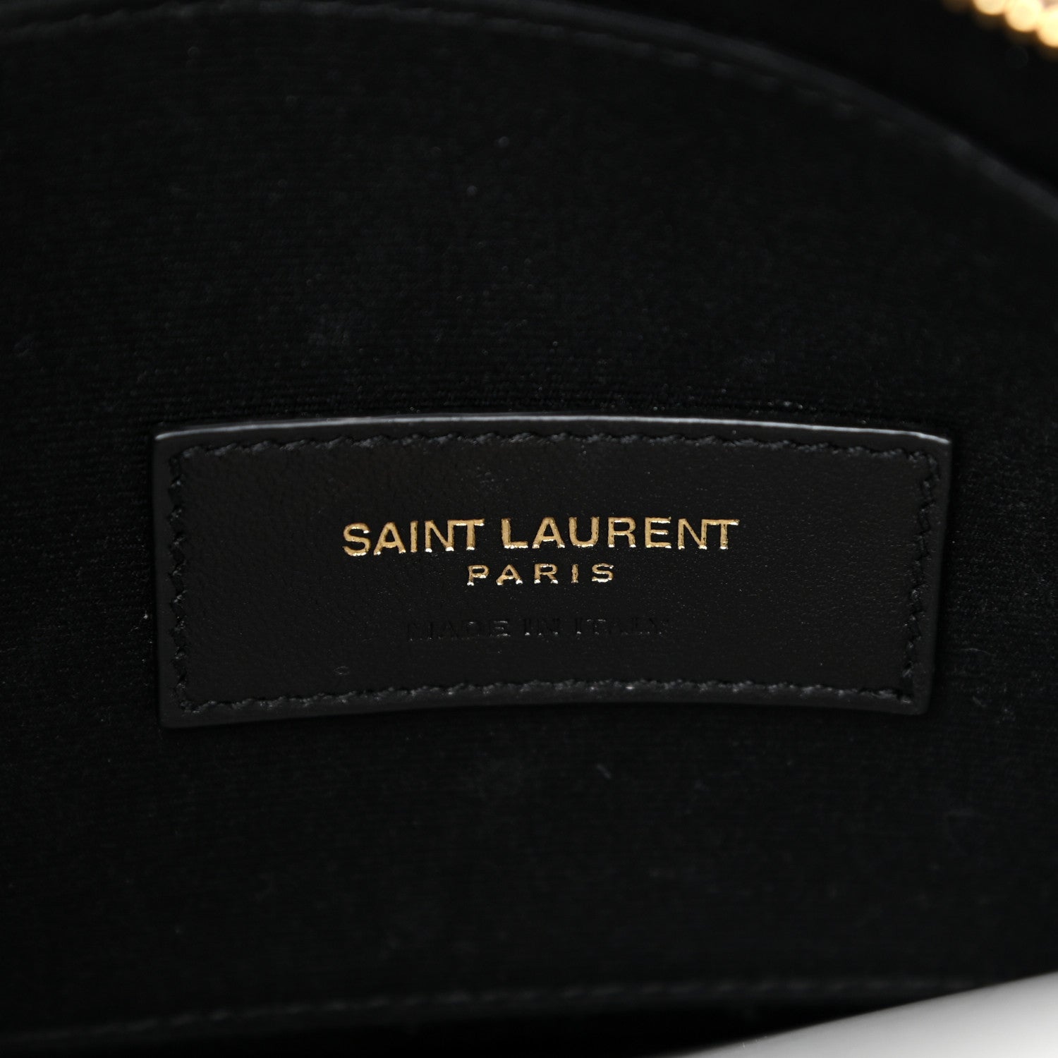 Saint Laurent Grain De Poudre Chevron Monogram Large Bill Pouch Cork 6 of 14