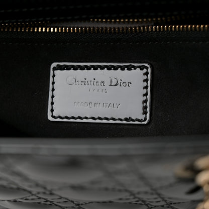 Christian Dior Patent Cannage Medium Lady Dior Black 6 of 11