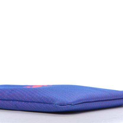 Chanel Mixed Fibers Medium Deauville Pouch Clutch Blue Orange 7 of 10