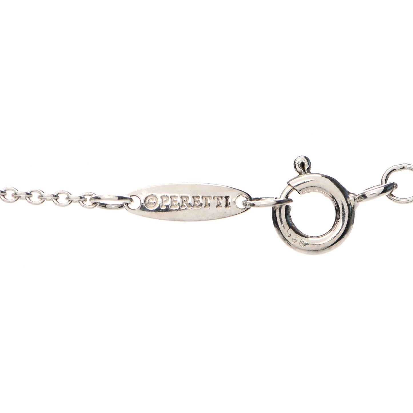 Sterling Silver 12mm Elsa Peretti Tear Drop Pendant Necklace