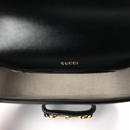 Gucci Azalea Calfskin Web Mini Horsebit 1955 Shoulder Bag Black 5 of 8