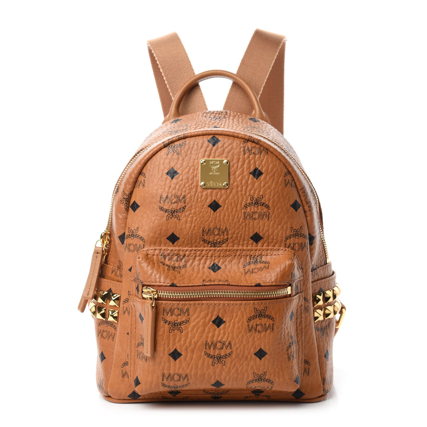 Visetos Side Stud Mini Stark Backpack Cognac