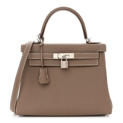 Hermes Togo Kelly Retourne 28 Etoupe 1 of 10