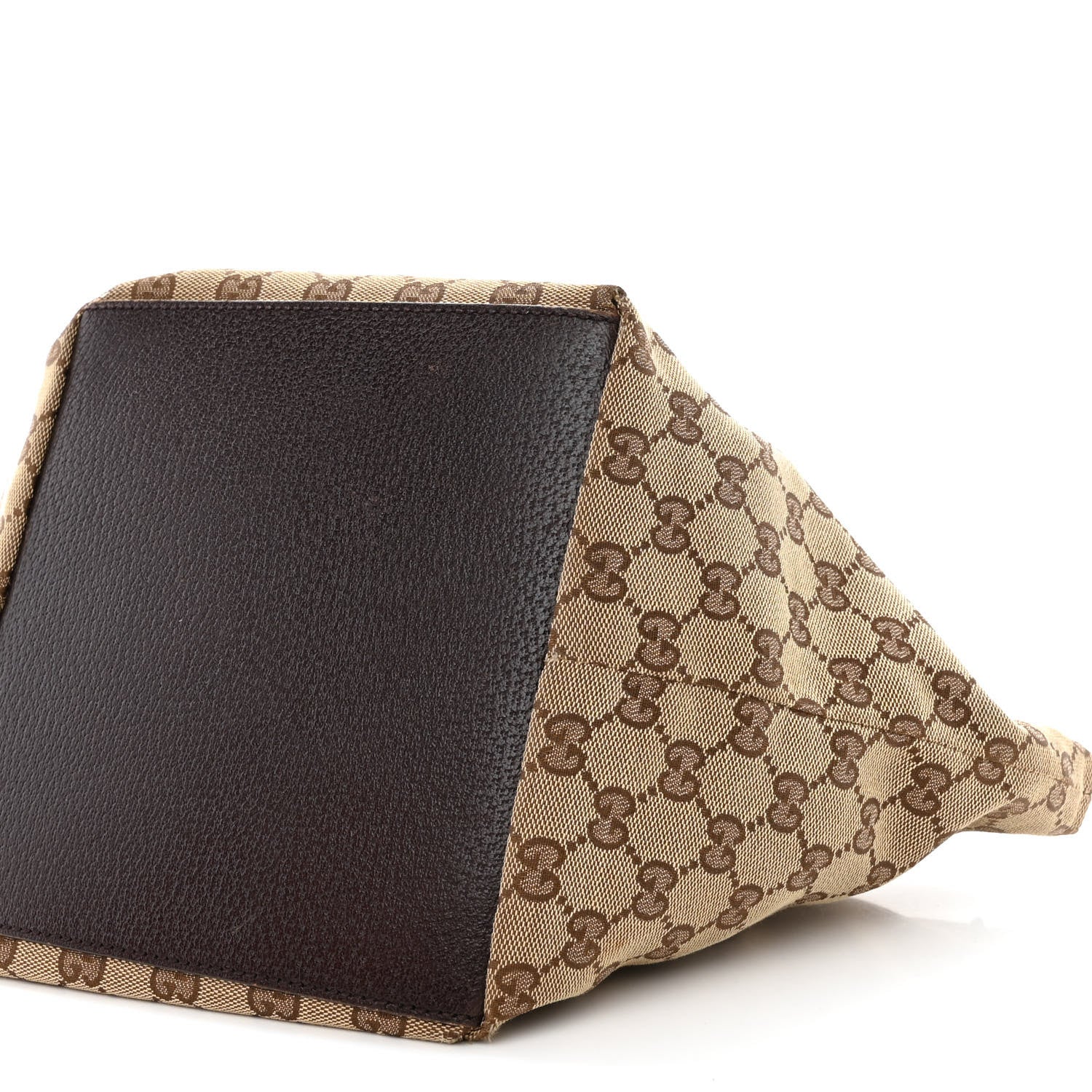 Gucci GG Monogram Small Web Handle Bucket Tote Dark Brown 10 of 12