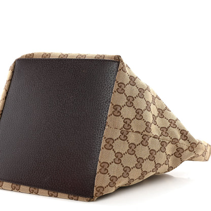 Gucci GG Monogram Small Web Handle Bucket Tote Dark Brown 10 of 12