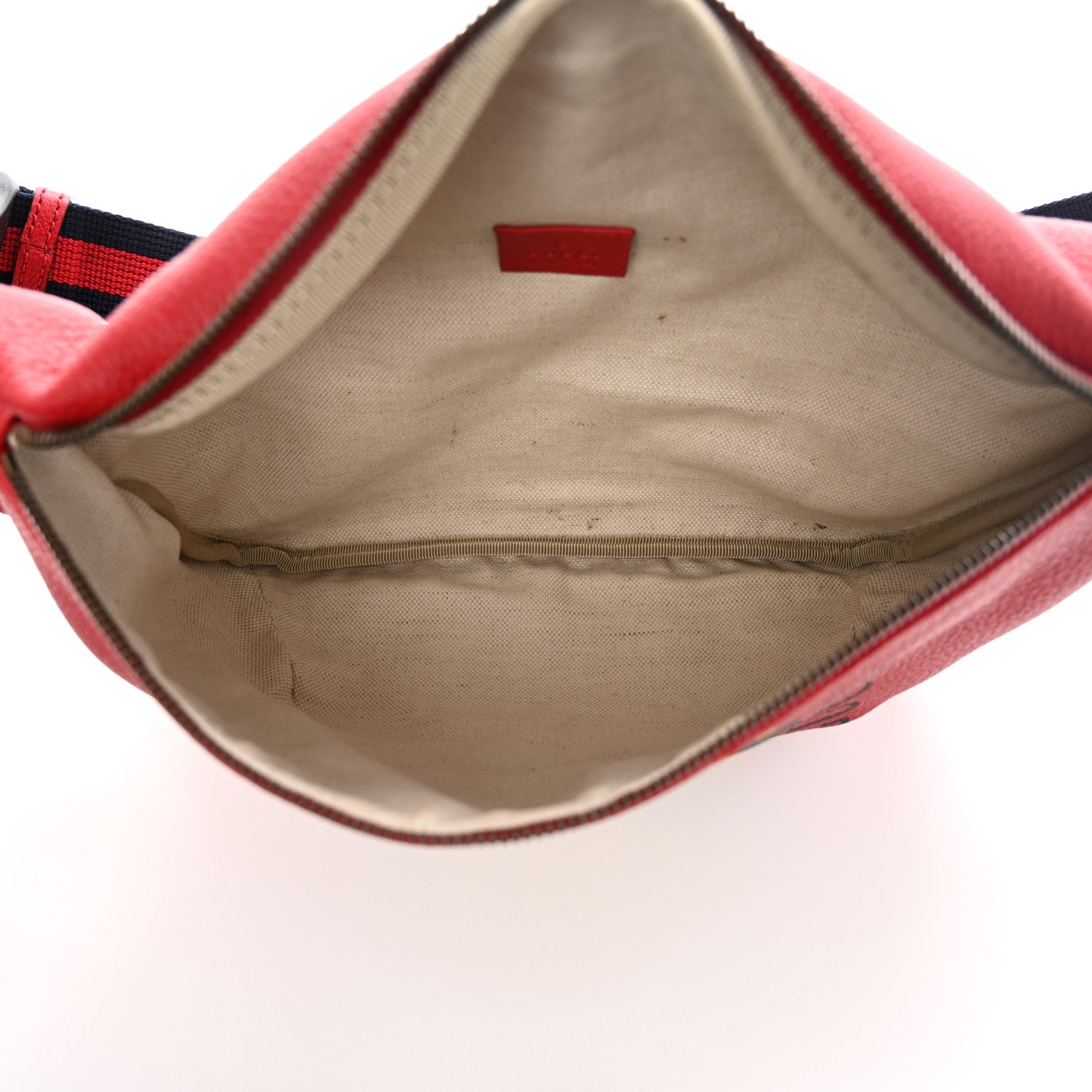Gucci Grained Calfskin Small Logo Belt Bag Hibiscus Red 5 of 16