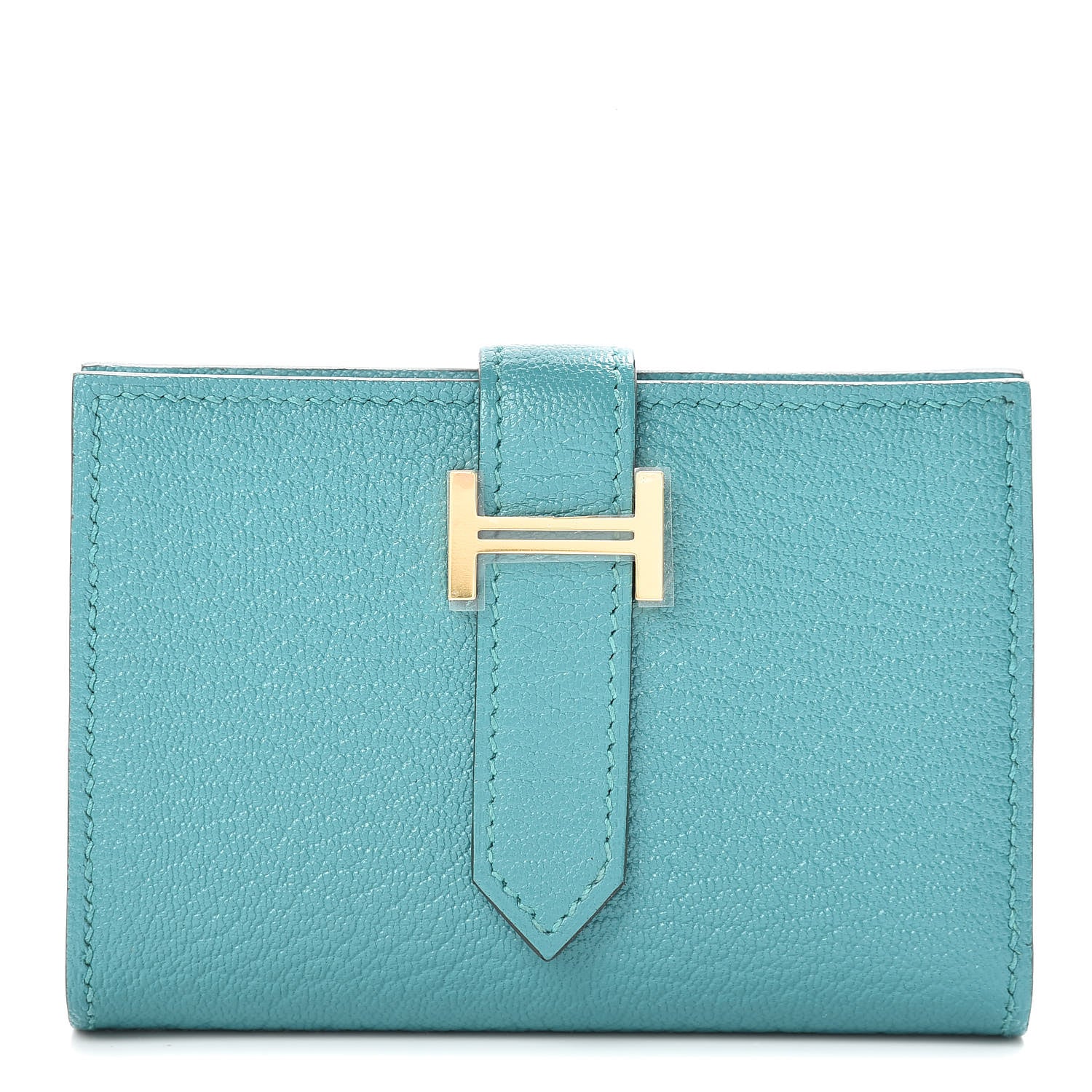 Hermes Chevre Mysore Mini Bearn Wallet Vert Verone 1 of 8