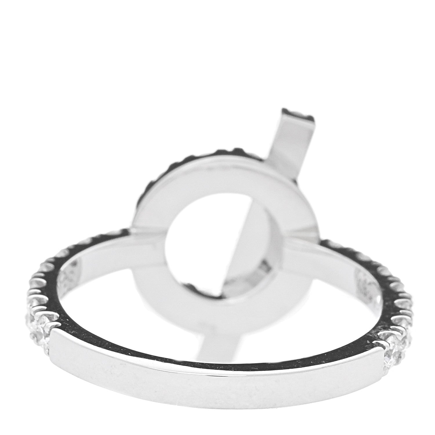 Hermes 18K White Gold Diamond Finesse Ring 51 5.75 3 of 7