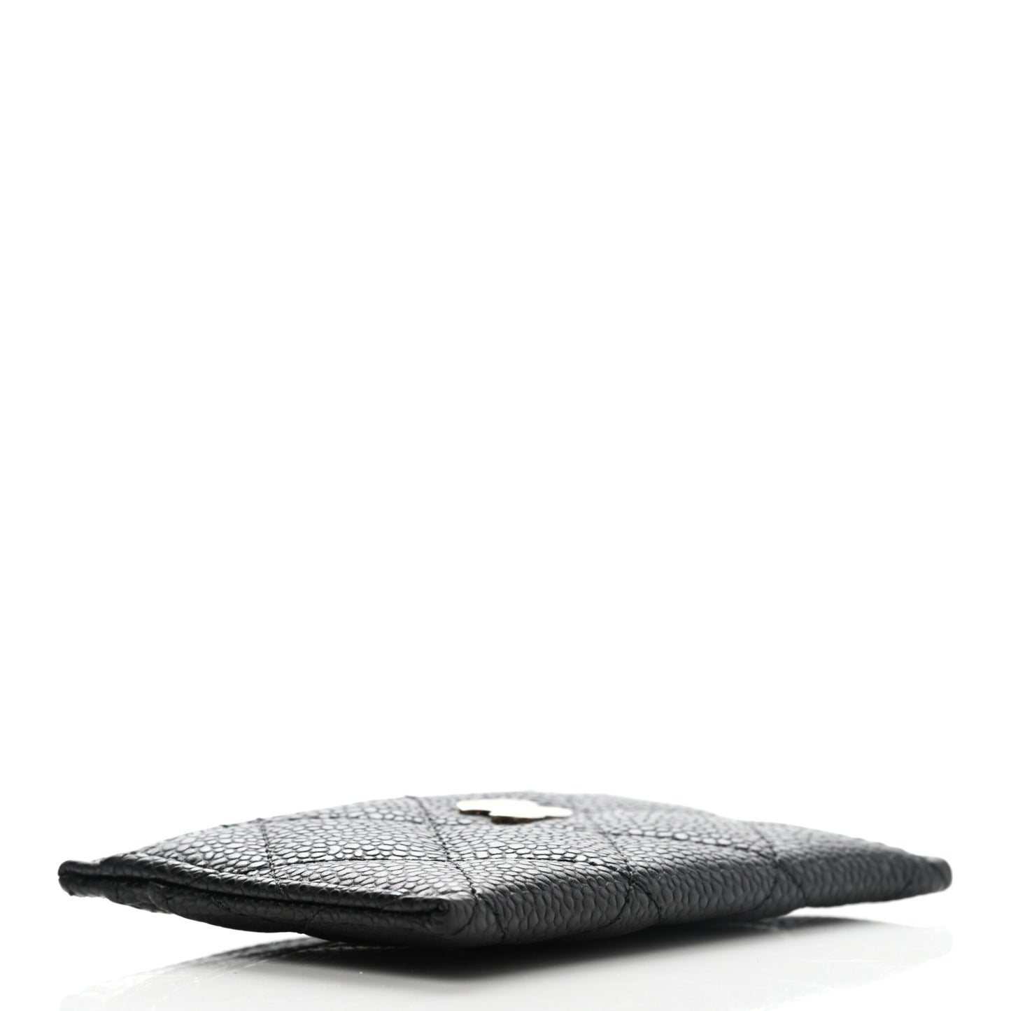Caviar Quilted Card Holder Black