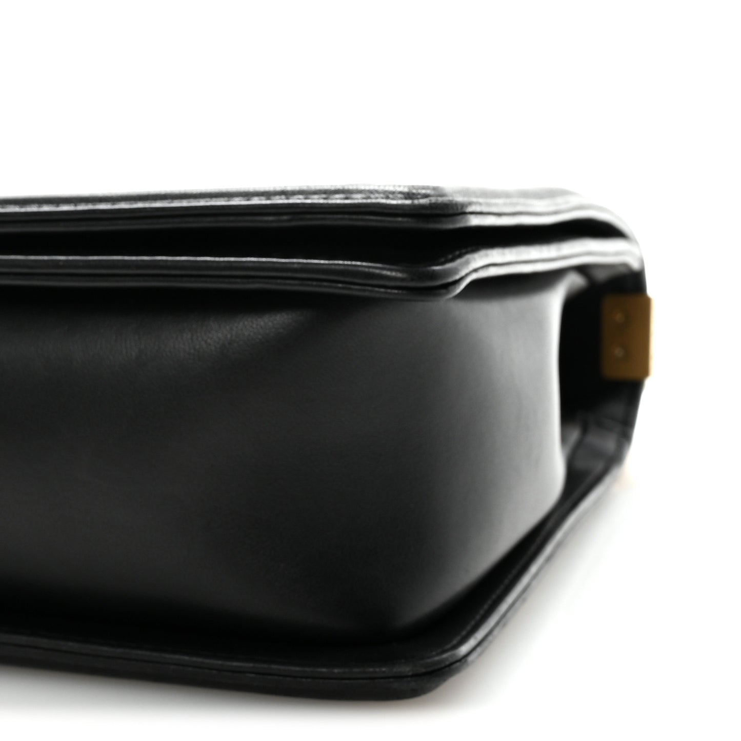 Lambskin Quilted Large Boy Flap Black