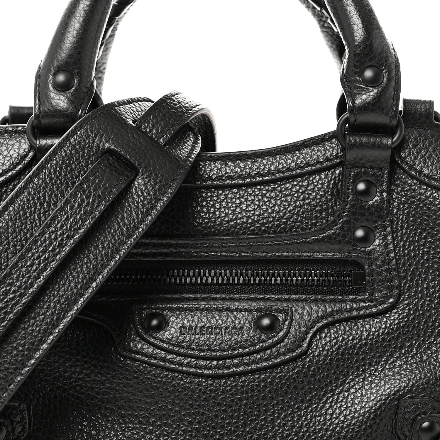 Balenciaga Grained Calfskin Neo Classic Black Hardware Mini City Black 7 of 9