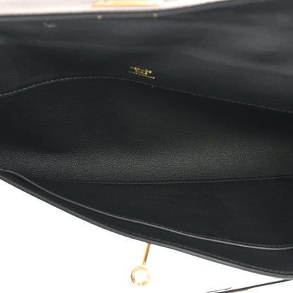 Hermes Swift Kelly Cut Clutch Pochette Black 5 of 14