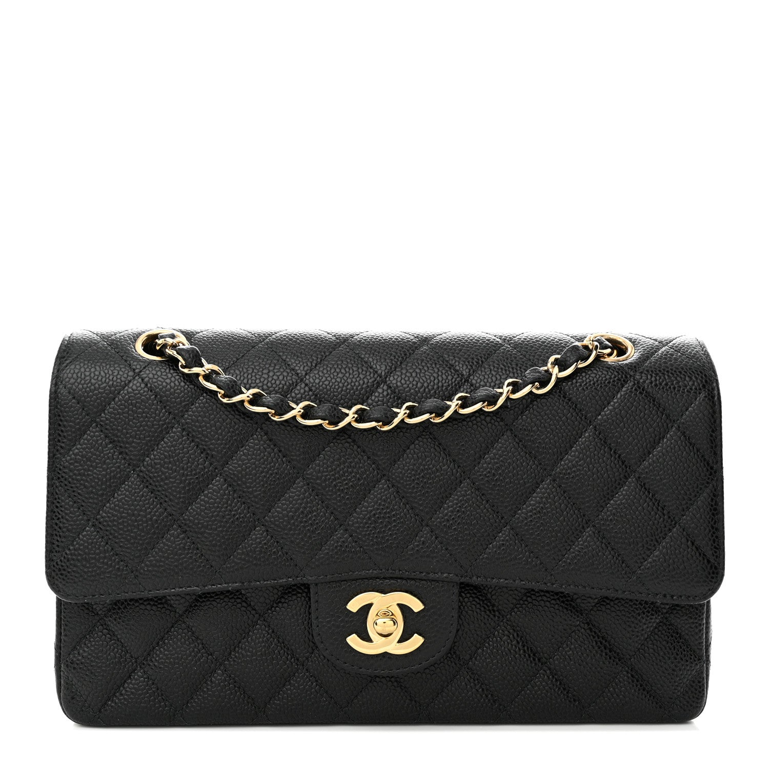 Chanel Caviar Quilted Medium Double Flap Black 1 of 11