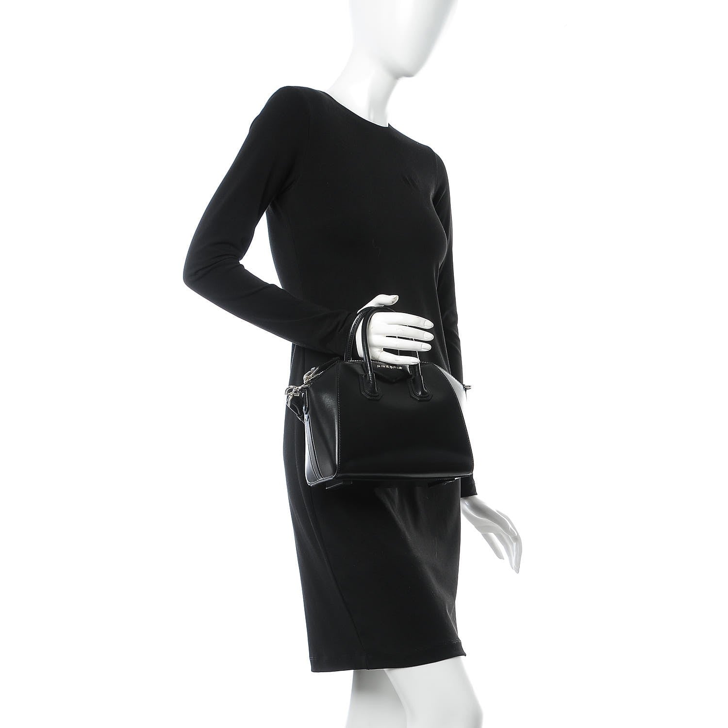 Givenchy Shiny Lord Calfskin Mini Antigona Black 2 of 11