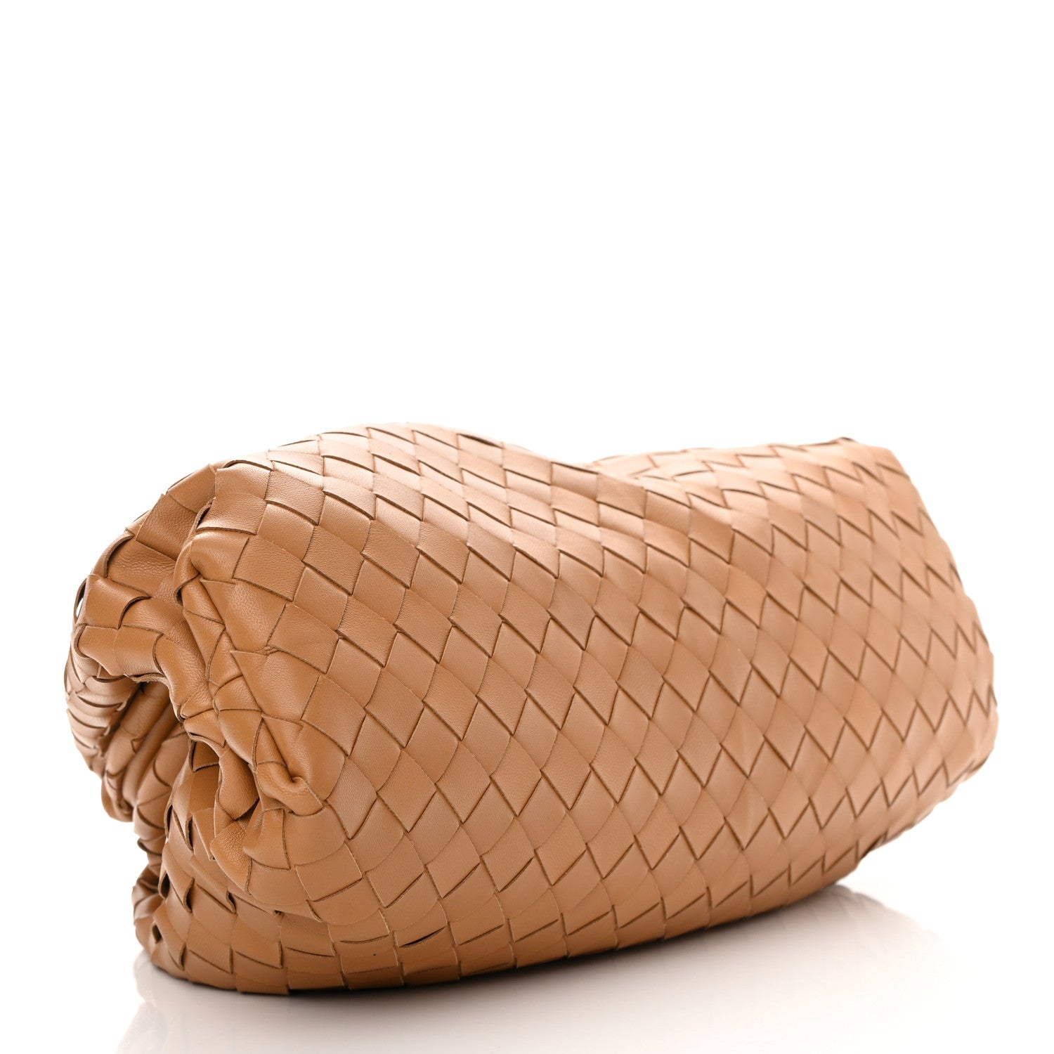 Bottega Veneta Nappa Maxi Intrecciato The Pouch Oversized Clutch Caramel 4 of 11