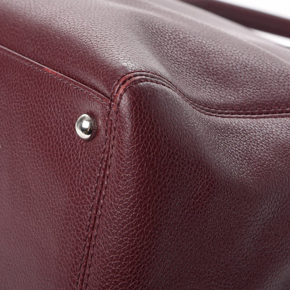 Chanel Calfskin Cerf Executive Shopper Tote Burgundy 12 of 12