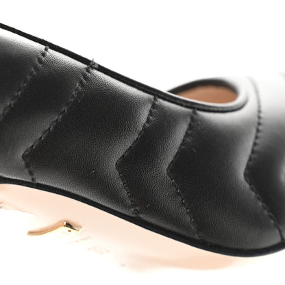 Gucci Nappa Charlotte Chevron Matelasse Double G 95mm Pumps 36 Black 9 of 9