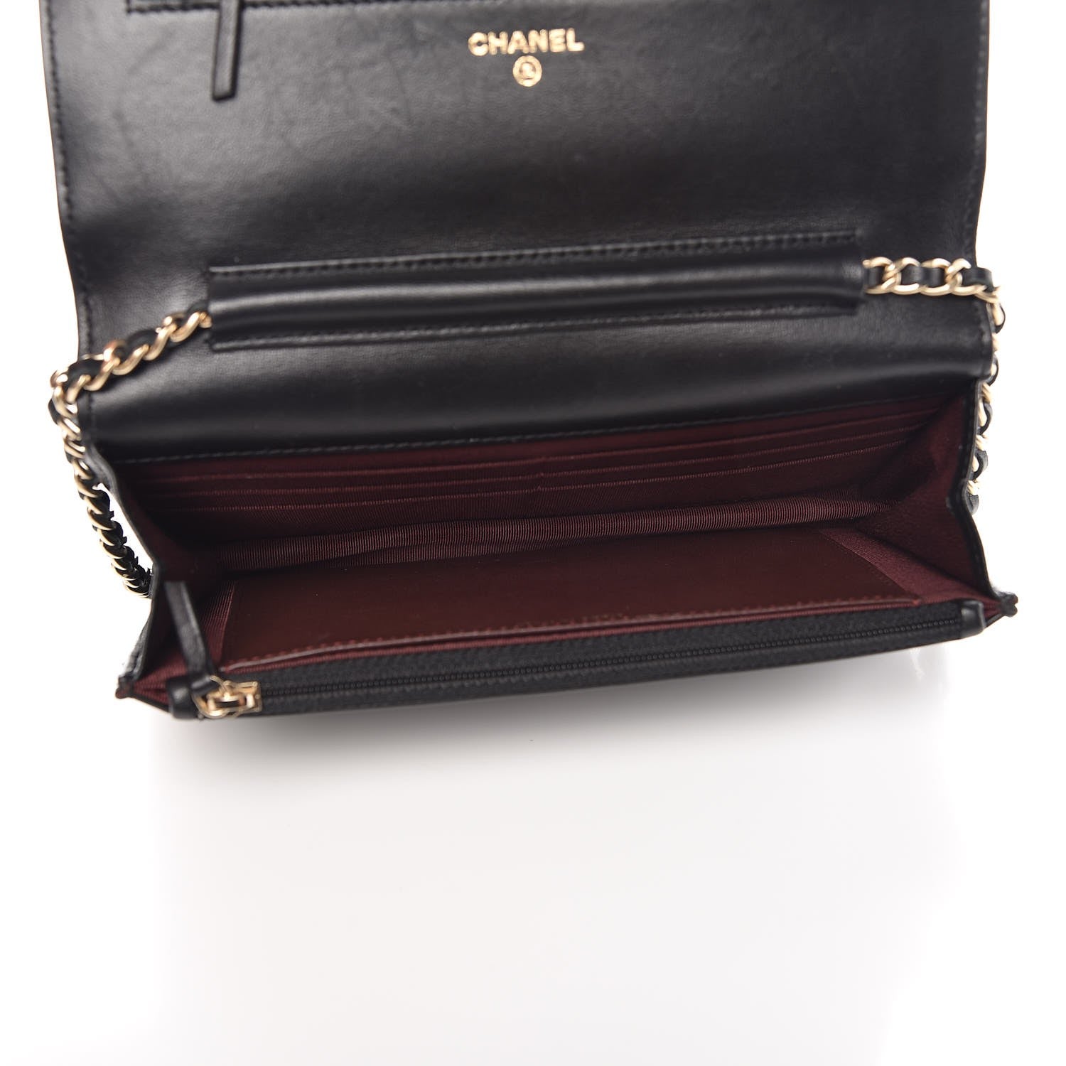 Chanel Lambskin Quilted Wallet On Chain WOC Black 6 of 10