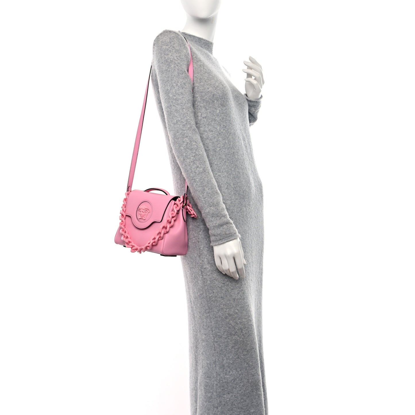 Grained Calfskin Small La Medusa Bag Pink
