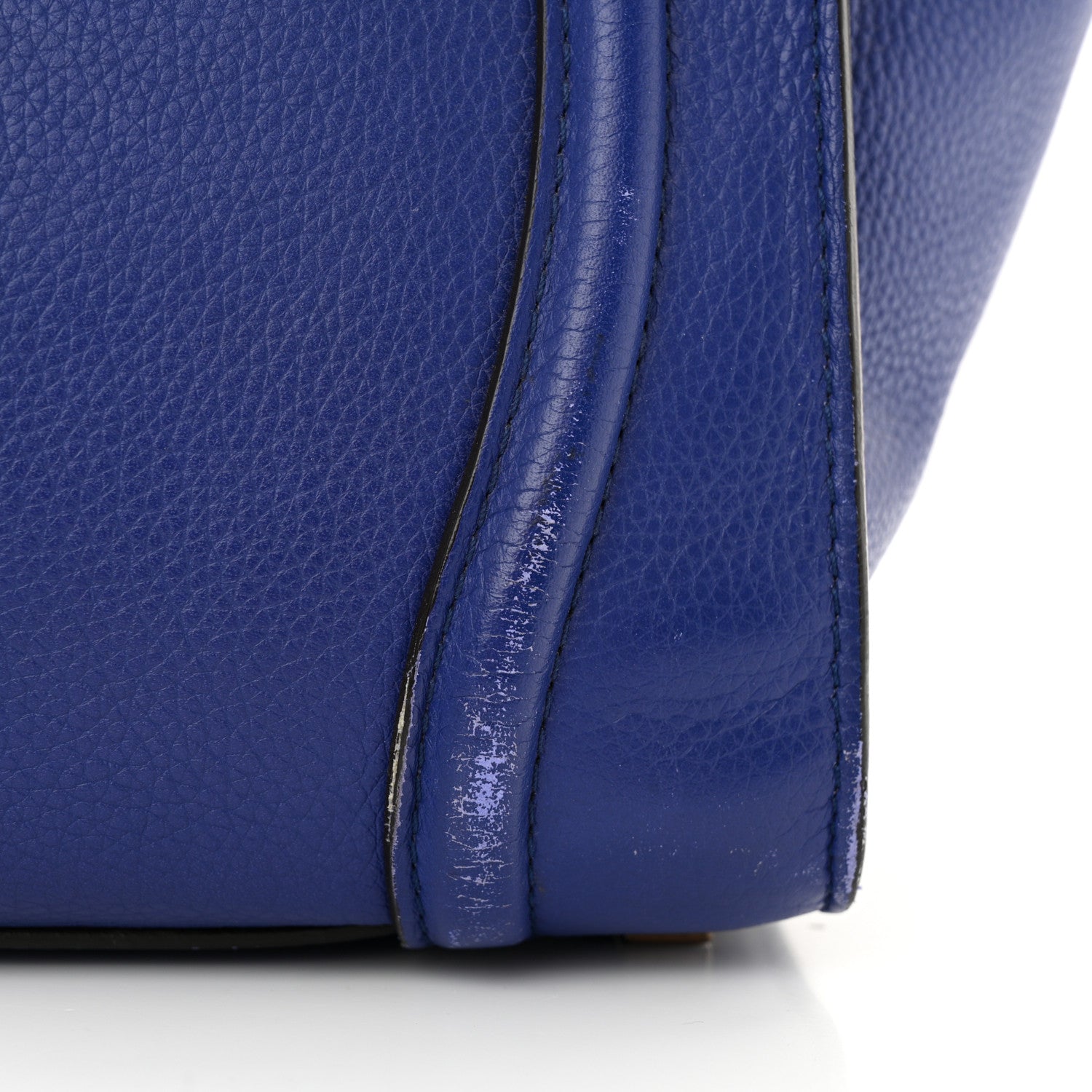 Celine Drummed Calfskin Mini Luggage Indigo 15 of 18