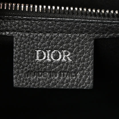 Christian Dior Grained Calfskin Saddle Tote Black 10 of 19
