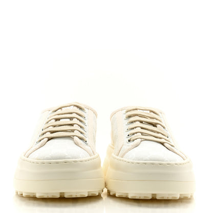 Gucci GG Monogram Womens 1977 Tennis Platform 52mm Sneakers 37 Great White Mystic White 2 of 8