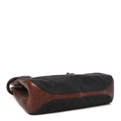 Gucci Monogram Denim GG Shoulder Bag Black Brown 4 of 12