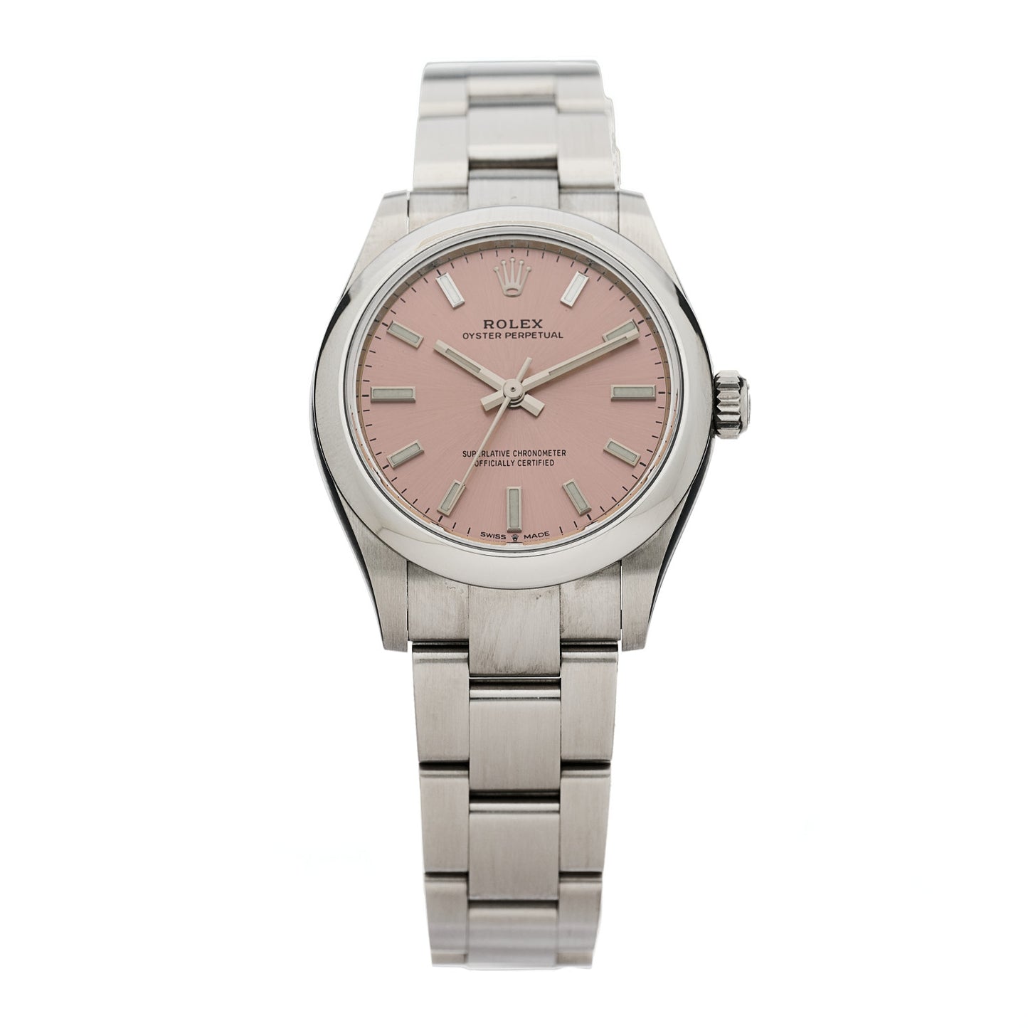 Stainless Steel 31mm Oyster Perpetual Watch Pink 277200