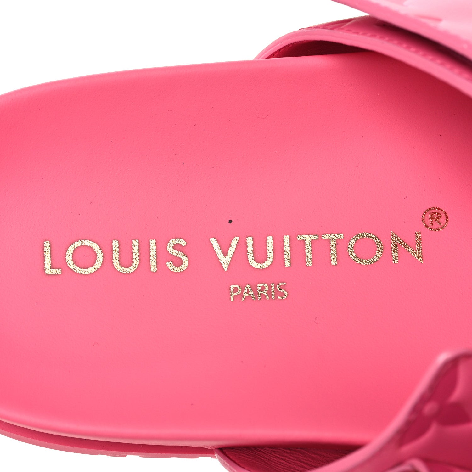Louis Vuitton Calfskin Monogram Embossed Bom Dia Flat Mule Sandals 41 Pink 8 of 8