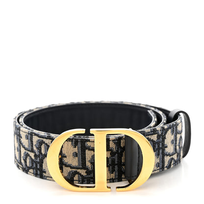 Christian Dior Oblique 30 Montaigne 35mm Belt 75 30 Blue 1 of 7