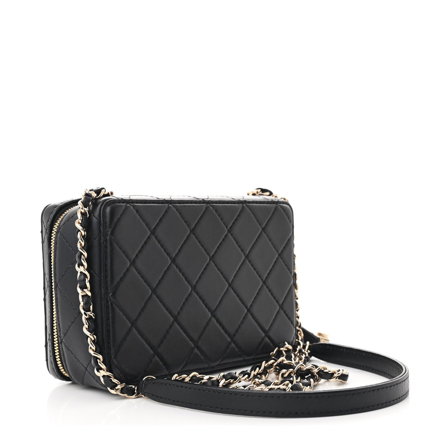 Lambskin Quilted Coco Click Bag Black