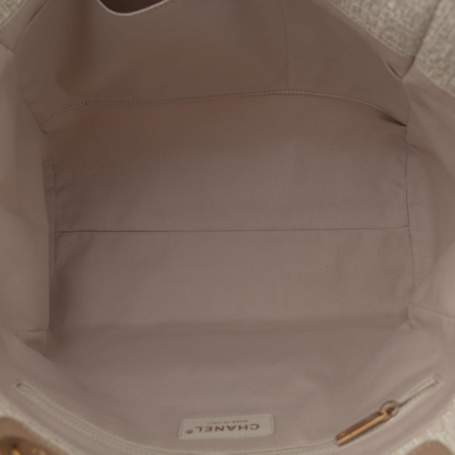 Chanel Lurex Boucle Small Deauville Tote Ivory 4 of 9