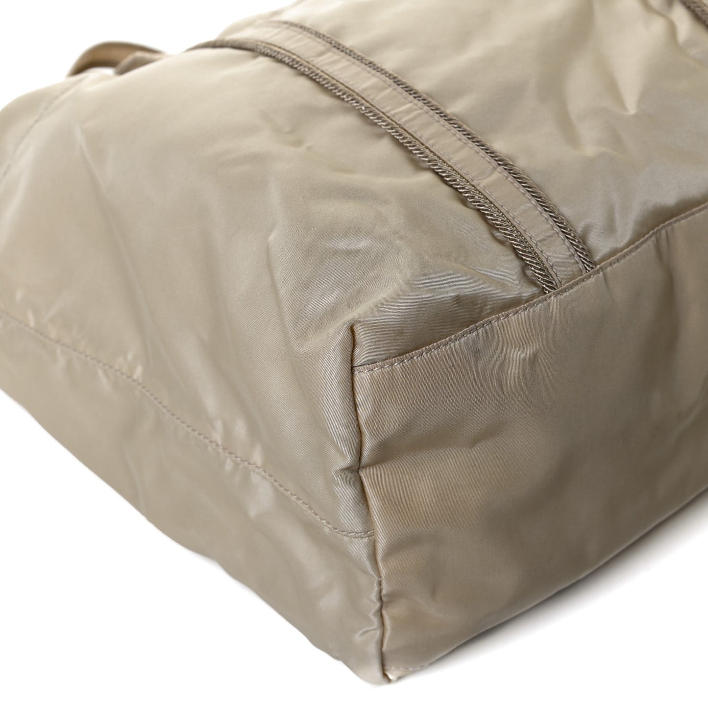 Tessuto Nylon Logo Tote Lino